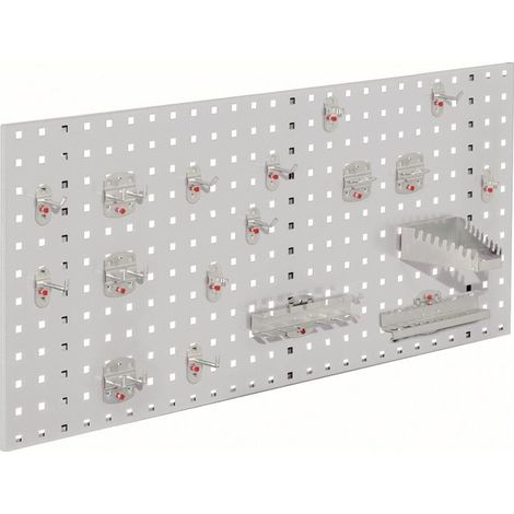 RASTERPLAN Lochplatte B450xL1000mm lichtgrau 18 tlg.RASTERPLAN