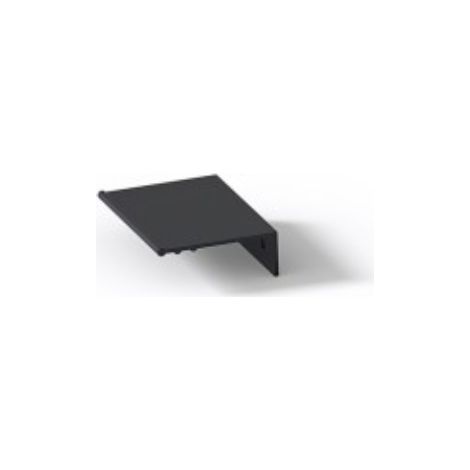 Tirador Flat 661 - Negro mate anodizado. 50x40x17mm. Entrepuntos 32mm.