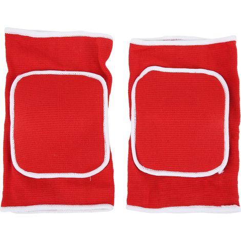 1 Paar Knieschoner mit dicker Schaumstoffpolsterung, Kniebandage für Tanz, Yoga und andere Sportarten, Rot (1/5)