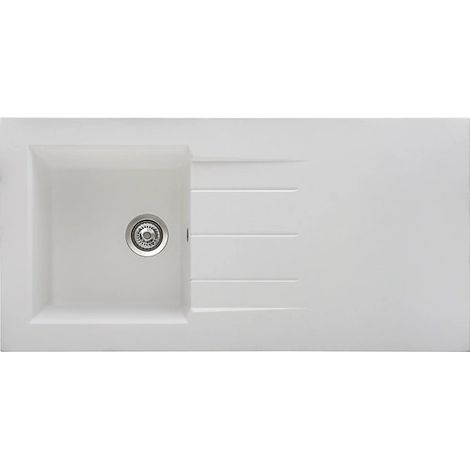 [JAMAIS UTILISE] Évier à Poser 120x60x38cm MODERNA Ontario 1200 1 Cuve SMC Nu Blanc - EPPD120R03D (1/5)
