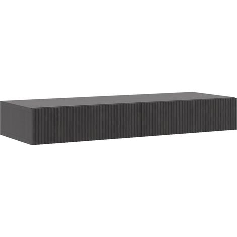 Selsey Nolie - Wandschminktisch mit 2 Schubladen, Holzoptik Esche Schwarz, 110 cm (1/5)