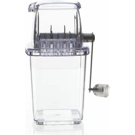 Manueller Eiscrusher – Stahlklingen für Crushed Ice – Maße: 16 x 12 x 24 cm – Einfache Handhabung mit Deckel – Secret De Gourmet (1/4)