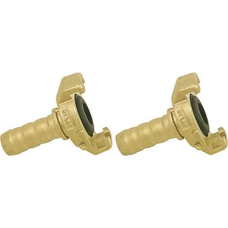 Raccord Express laiton pour tuyau Ø12 – Connexion rapide et étanche (Lot de 2)