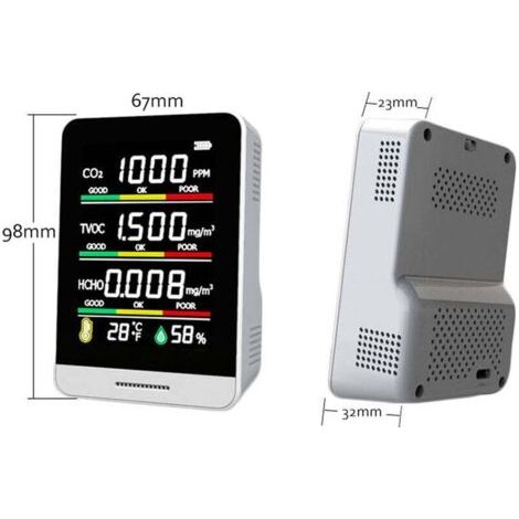Détecteur infrarouge portable de qualité de l'air co2 Détecteur cinq-en-un semi-conducteur AK3 (1/4)
