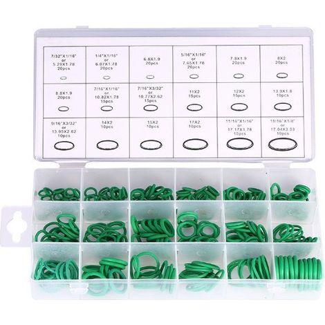 270 O-Ring-Set für Sanitärarmaturen, Sortiment an Gummidichtungen, Dichtungssatz für Klimaanlagen, Satz von O-Ringen.
