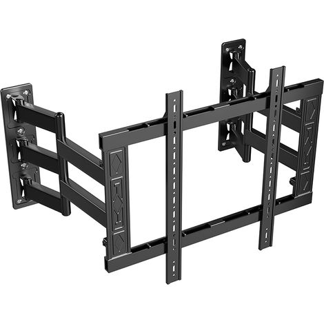 Support TV Murale 10 Bras Haute Capacité 120 kg pour Téléviseurs 65-100 Pouces, Pivotal avec Plaque Murale Séparée, Design Extra-Plat 3.5cm, VESA 600x600mm, DY686 (1/5)