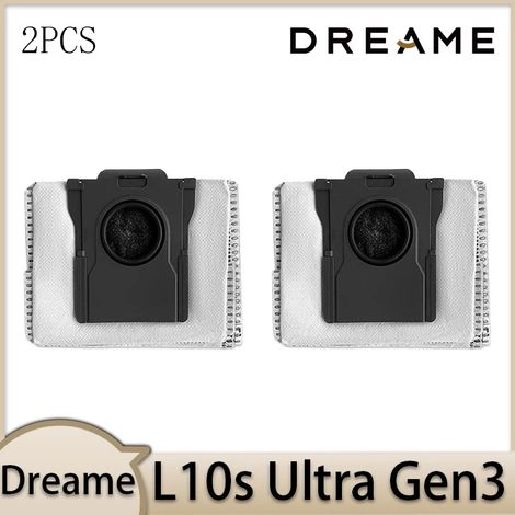 (Sacs à poussière 2) Convient pour l'aspirateur robot Dreame L10s Ultra Gen3 Accessoires Brosse principale Brosse latérale Filtre HEPA Lingettes Sac à poussière
