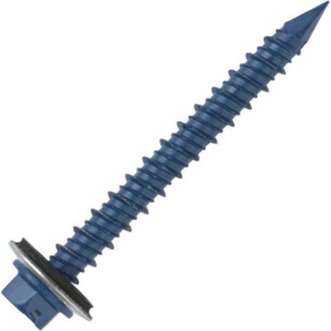 Vis béton Tête hexagonale TH Rondelle d'étanchéite EPDM 6.5X125 Blue Ruspert - 1 pièce (1/4)