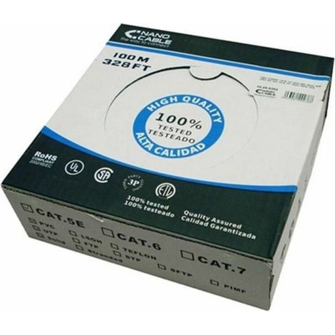 Bobina de Cable RJ45 FTP Nanocable 10.20.0902 Cat.6/ 100m/ Gris (1/3)