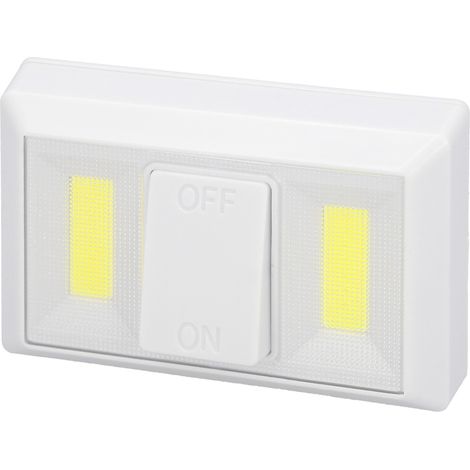 linterna / luces led para pared / armario a pilas (4 aaa) 250 lumenes (fijación mediante pegatina, iman o tornillos) (1/5)