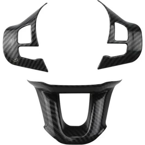 Ensemble de 3 caches à paillettes pour boutons de volant (fibre de carbone), compatibles avec Peugeot 208 GTI 2008 et 308 2014-2018. Autocollants pour voiture. (1/4)