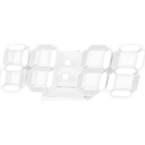 Horloge murale numérique LED avec alarme, affichage heure date température, luminosité 5 niveaux, veilleuse, horloge murale 3D (1/5)