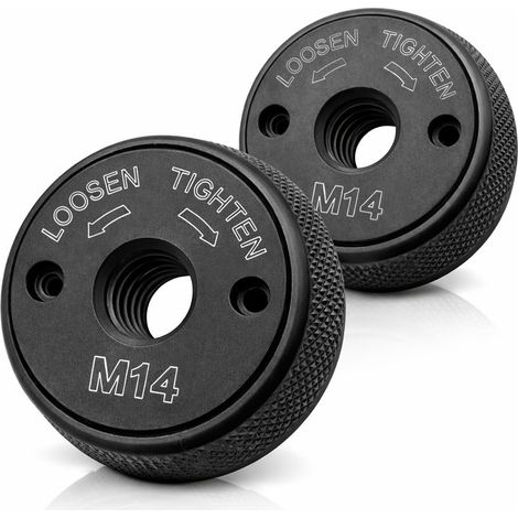 2PCS écrous à serrage rapide M14 pour meuleuses d'angle, écrou de meuleuse M14 avec design antidérapant, idéal pour disques abrasifs et accessoires (1/5)