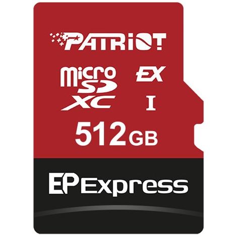 Carte microSDXC Express Patriot EP 512 Go 800/600 Mo/s U3 (1/5)