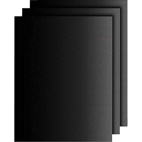 Lot de 3 grands revêtements de four en très résistants pour four à gaz, électriques et avec ventilateur, réutilisables, lavables (noir, 40 x 60 cm) (1/5)
