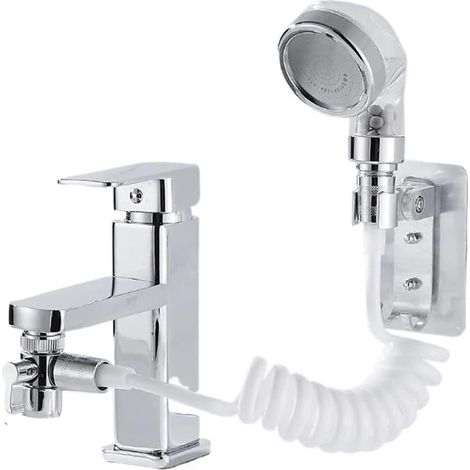 Douchette pour évier, ensemble de pommeau de douche externe pour évier, douchette à connecteur rapide, tuyau détachable (1/5)