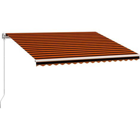 Maison Exclusive - Tenda da Sole Retrattile Manuale 450x300 cm Arancione e Marrone