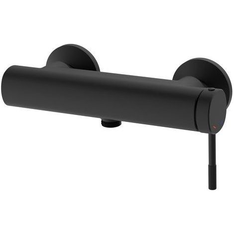 IDRO BRIC SCARUB1197NE Riviera Miscelatore monocomando esterno doccia in ottone con cartuccia a dischi ceramici da 35 mm leva in metallo colore Nero satinato