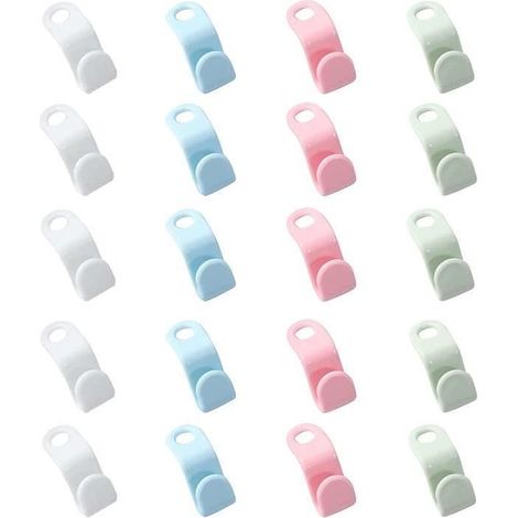 Crochets de Suspension - Connect - 20 PCS - Plastique Haute Qualité - Charge Maximale 5 Kg (1/4)