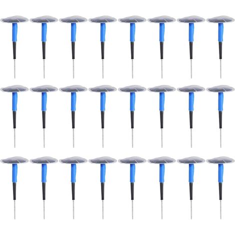 24x Patchs de Pneus Réparation, Patch Universel en Caoutchouc Patch de Pneu Réparation Tête de Champignon Accessoire de Crevaison Réparation, pour Voiture Et Moto Patch Tubeless Gomme (48 x 6 mm) (1/5)