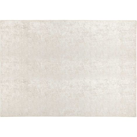 Tappeto Crema 120 x 180 cm 100% Poliestere 3 mm Lavabile vidaXL (1/5)