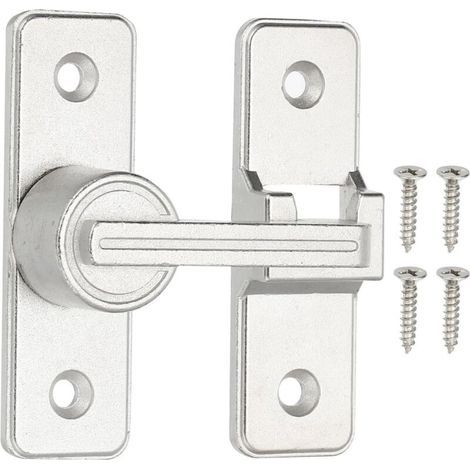 Scheunentorriegel, 180°-Kippriegel – geeignet für Garten, Außenbereich und Garage (silber), 1 Set (1/5)