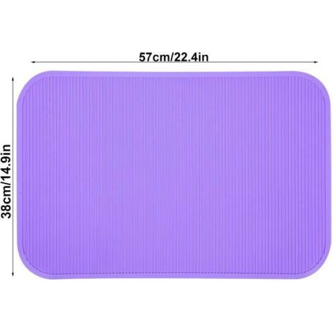 Tapis antidérapant - - Violet - 57x38 cm - Lavable en machine - Sécurisé pour animaux (1/4)