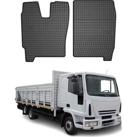 OMAC Tapis de Sol Compatible avec Iveco Eurocargo 160 2002-2008 Noir Caoutchouc