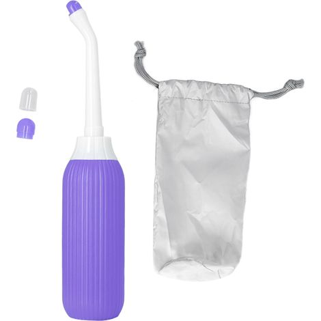 Bouteille d'eau post-partum, pulvérisateur bidet portable multifonction pour une hygiène intime et des soins post-partum relaxants, 500 ml, violet impérial (1/5)