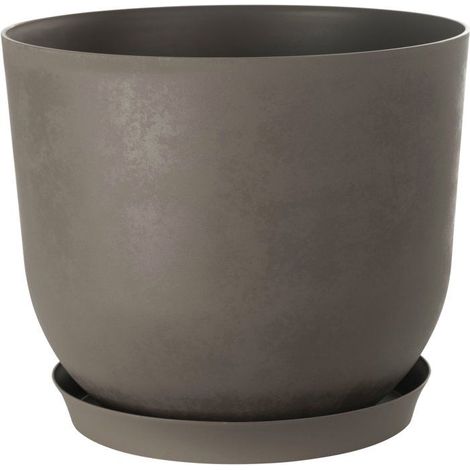 Vaso da fiori rotondo - GARDEN ID - Swing Rotondo - Ø 40 - 30 L - H 32 cm - Torba