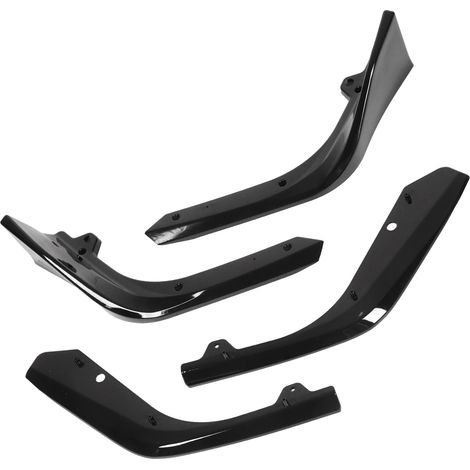Kit 2 pièces Bandeau Pare-Choc Avant ABS Sportif Angle Protection Remplacement Honda Civic 11e Génération 2022+ Noir Brillant (1/5)