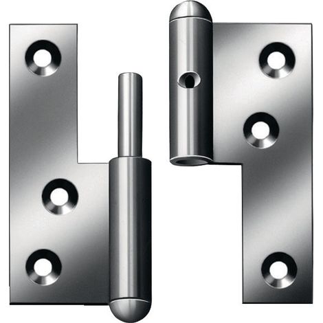 Cerniera da avvitare per porta STA destra 80x72mm DIN R blu, zincata, perno fisso VORMANN (Per 10)