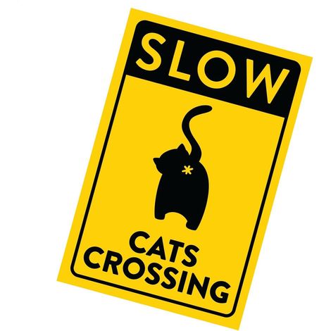 der Katze Verlangsamungsschild dekoratives Schild für (1/5)