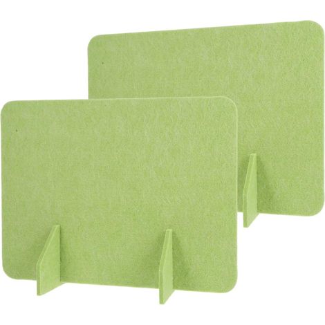 Lot de 2 séparateurs de bureau mobiles en feutre - Isolation acoustique - Panneau de confidentialité avec pieds - Léger - Réduction du bruit - Pour bureau, école et bureau à domicile (1/5)