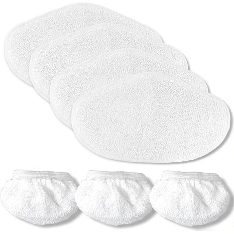 Serpillières Microfibres pour Polti Vaporetto PAEU0332 SV440 Double, SV450, SV460, 4 Lingettes Reutilisable de nettoyage, 3 PAEU0282 Sockettes de balai vapeur (1/5)