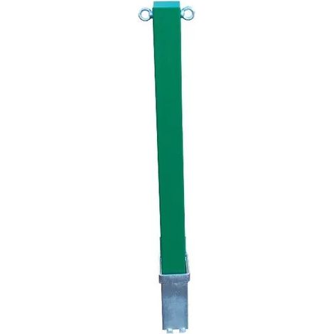 Poteau amovible 100PE-G VERT (s'entrouvrant) haute résistance avec oeillets pour chaine (1/5)