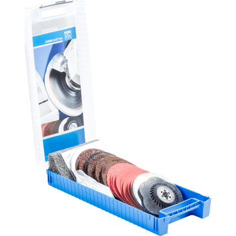 PFERD TOOLS COMBICLICK Set 19-tlg. Ø 115 mm 5/8-11 Bearbeitungen grob bis poliert mit Winkelschleifer (1/4)
