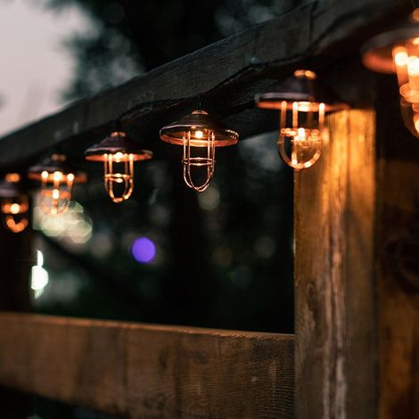 solaire lumineuse à 20 LED, 6,5 mères, style marocain, noire, 20 LED. (1/5)