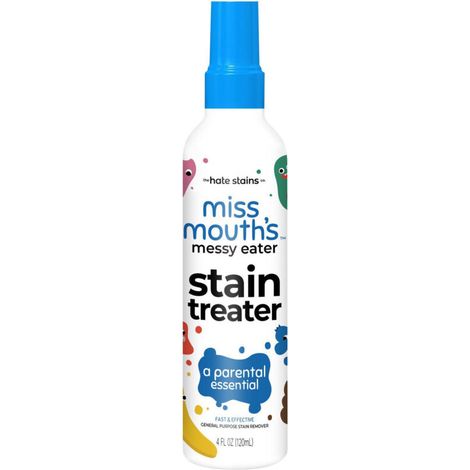 Spray Détachant Miss Mouth's Messy Eater – 4 oz – Indispensable pour nouveau-nés et bébés – Élimine les taches de nourriture sans nettoyage à sec