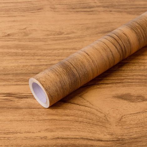 Papier Adhesif pour Meuble Bois Vinyle Rouleau Film Adhesif Meuble 30x200cm Effet Bois Papier Peint Autocollant Decoratif Cuisine Armoire Murs (1/5)