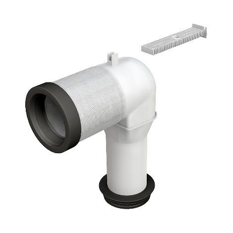 CURVA A L PER COLLEGAMENTO AL PAV. BRIDA IN PLASTICA- Diam. 90-110 mm- BONOM- pezzi 1