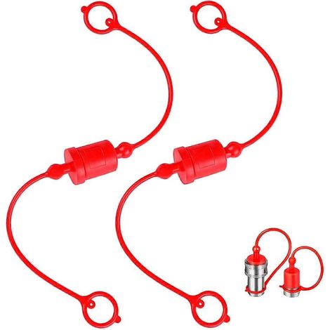 Bouchon anti-poussière mâle et couvercle de bouchon femelle pour raccord rapide hydraulique ISO-A 1/2, compatible avec les raccords rapides hydrauliques. (1/4)