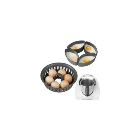2-in-1 Eierkocher/Eierform, kocht hart- und weichgekochte Eier – kompatibel mit TM5, TM6 und TM31 – BPA-frei und leicht zu reinigen. – Crezuo
