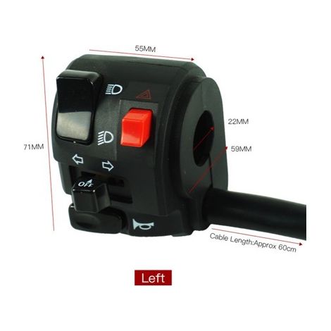 Compatible with Huanglong BJ600GS headlight TNT left and right handlebar button switch for start, turn signal, horn, and dimming. (1/4)
