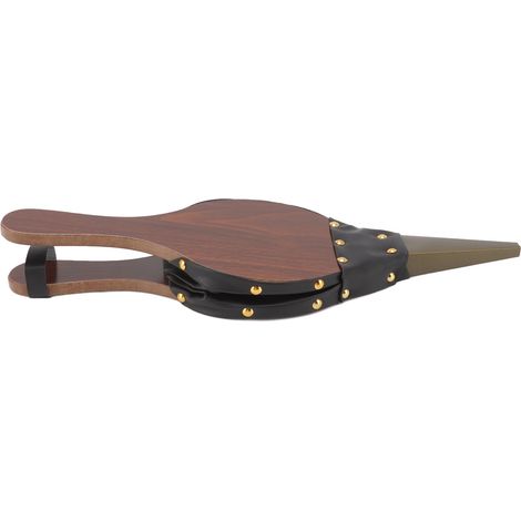 Soufflet en bois 15 x 5 pouces pour cheminée, souffleur d'air manuel avec sangle de suspension, idéal pour le camping et les barbecues en plein air. (1/5)