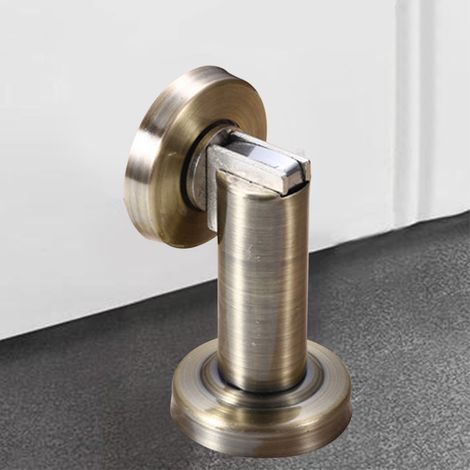 Arrêt-porte magnétique sécurisé, design robuste en acier inoxydable brossé, pour enfants et adultes