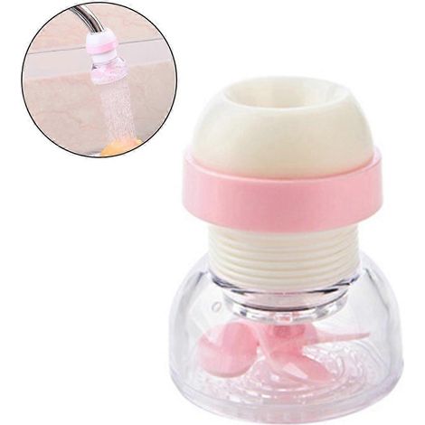 Embout de filtre à eau anti-éclaboussures pour robinet de cuisine, compatible avec une utilisation quotidienne (1 pièce, rose). (1/5)