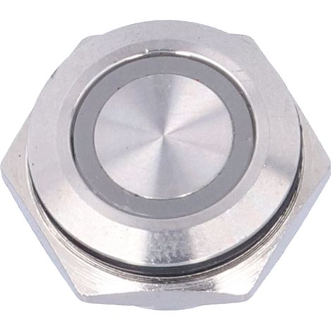 Vendus par paquets de 5 : interrupteurs tactiles à bouton-poussoir en métal ultra-courts de 16 mm avec LED, à réinitialisation automatique, à fonctionnement momentané, ultra-minces, étanches, DC1224V, (1/5)