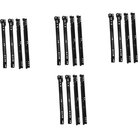 NUOBESTY 4 paires de rails rechange pour tiroirs, avec glissières et (1/5)
