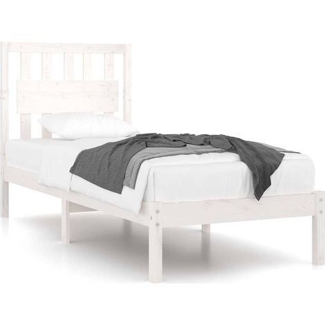 Maison Exclusive - Giroletto Bianco in Legno Massello di Pino 90x200 cm (1/5)